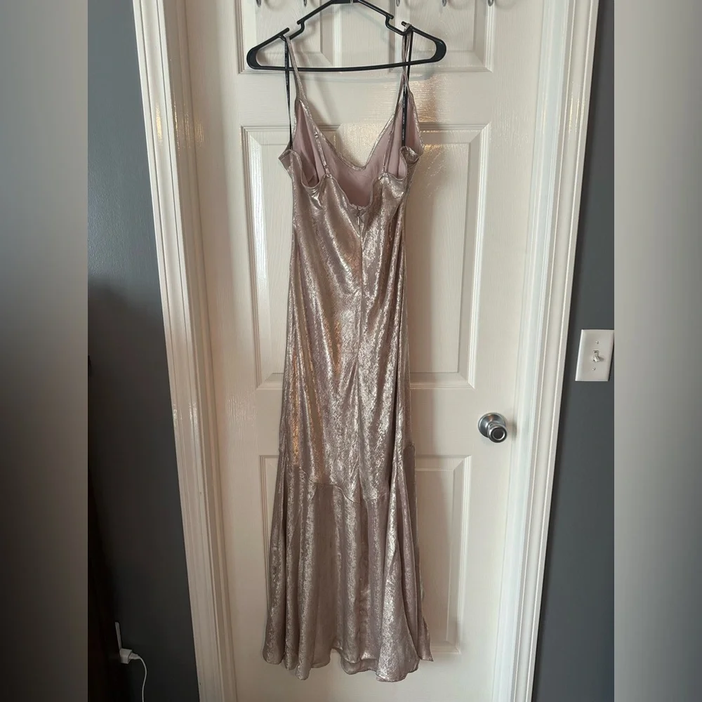 Double Split Hem Cowl Neck Maxi Slip Dress - Picture 4 of 5
